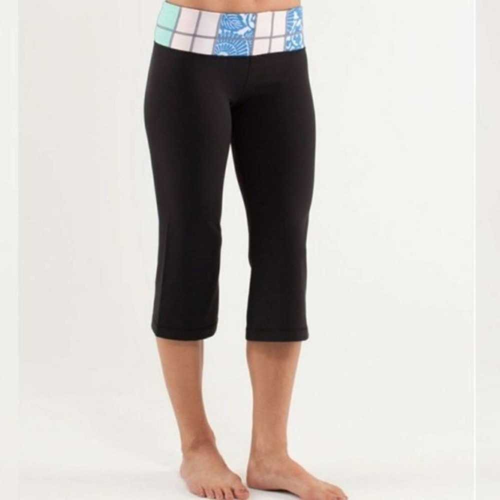 Lululemon Groove Pant Crop Blue Quilted 4